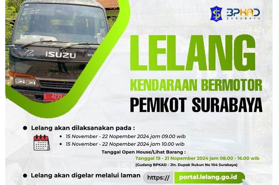 Lelang kendaraan bermotor pemkot Surabaya