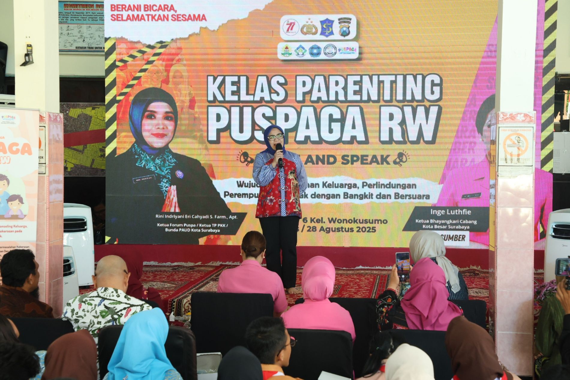 Kelas Parenting Pemkot dan Polrestabes Surabaya Tekankan Jangan Takut #SpeakUp Lawan Kekerasan!