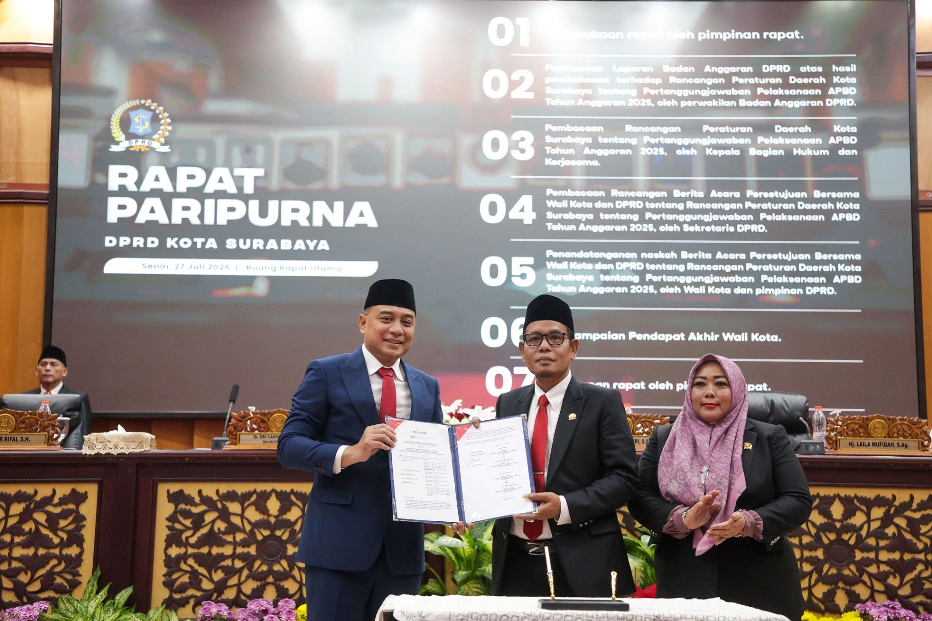 Raperda APBD 2025 Disetujui, Wali Kota Eri Tekankan Skala Prioritas Pembangunan
