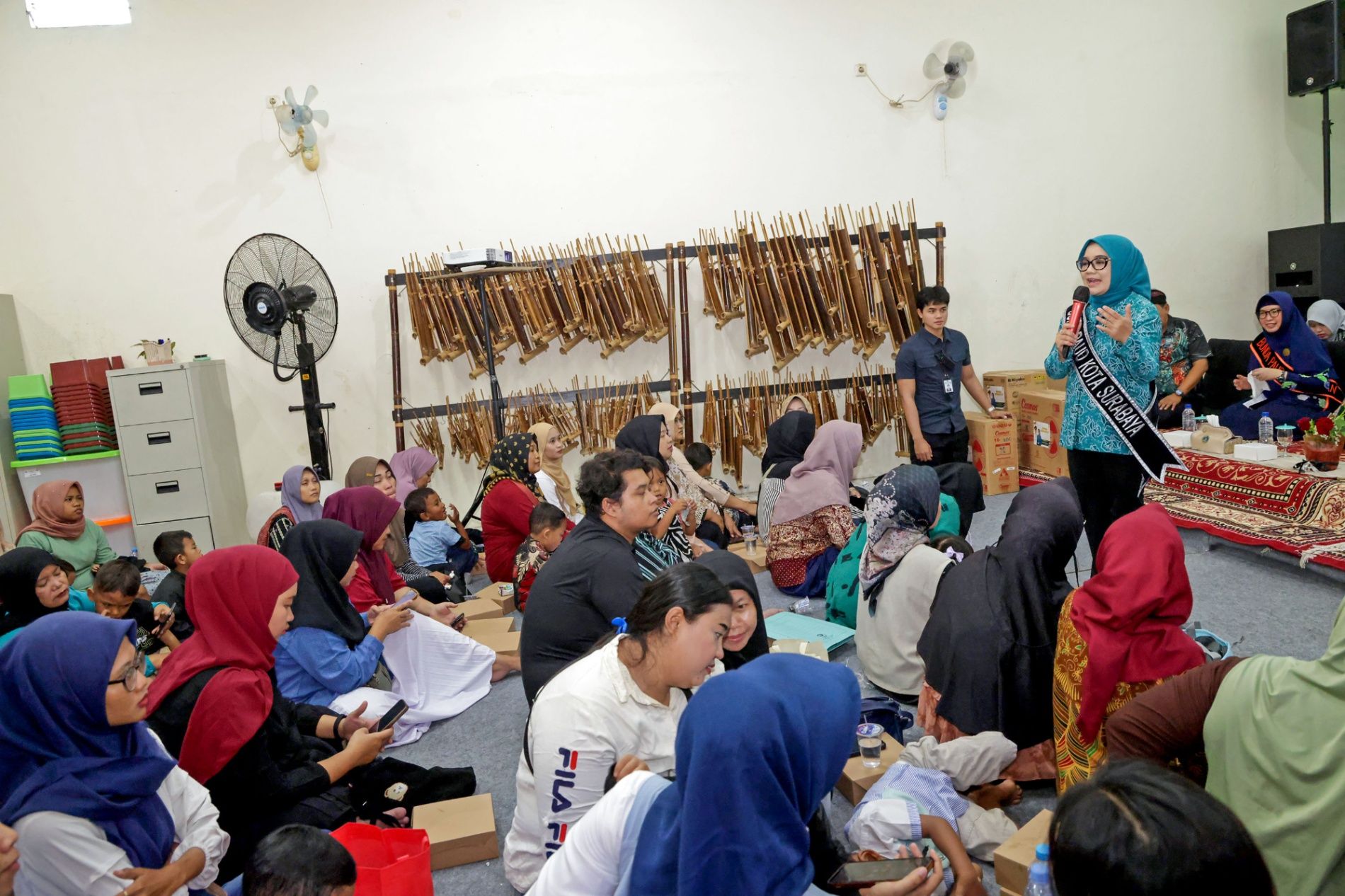Roadshow PUSPAGA di Kapas Madya Baru, Bunda Rini Ajak Orang Tua Jadi Teman Curhat Anak