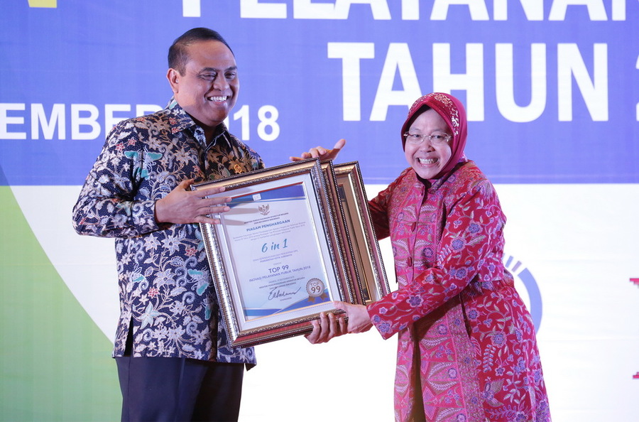 Raih Penghargaan Top 99 Sinovik, Wali Kota Risma: Gol Kami Warga Surabaya Sejahtera