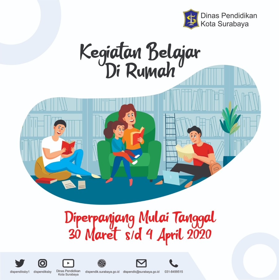 Pemkot Surabaya Kembali Perpanjang Masa Belajar di Rumah, Jadwal Lomba pun Diperpanjang