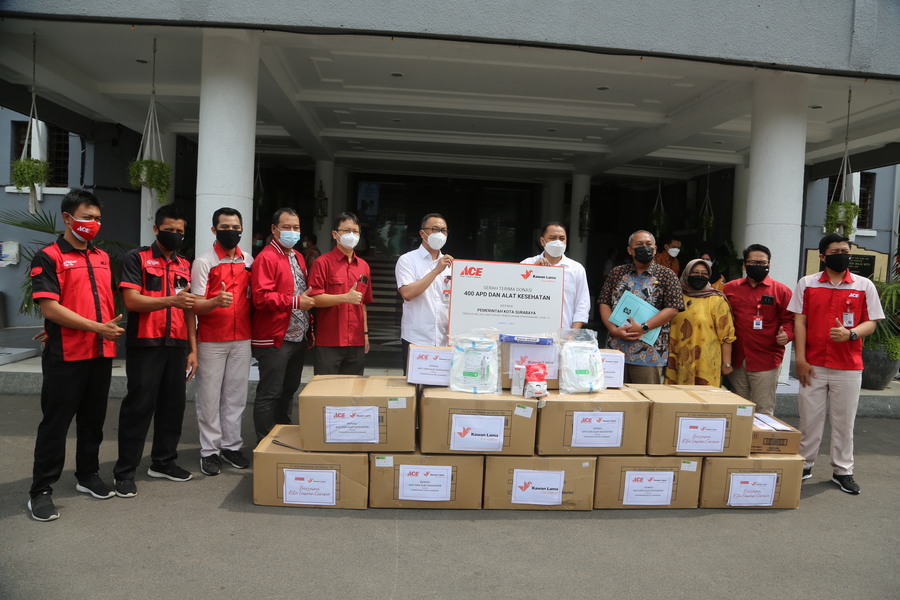 Dukungan Terus Mengalir, Pemkot Terima Bantuan Keempat Kalinya dari PT Ace Hadware Indonesia Tbk