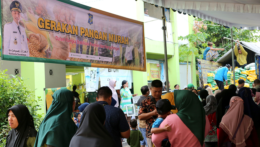 Tak Perlu Panic Buying, Pemkot Surabaya Sediakan Bahan Pangan Terjangkau Lewat Pasar Murah dan GPM